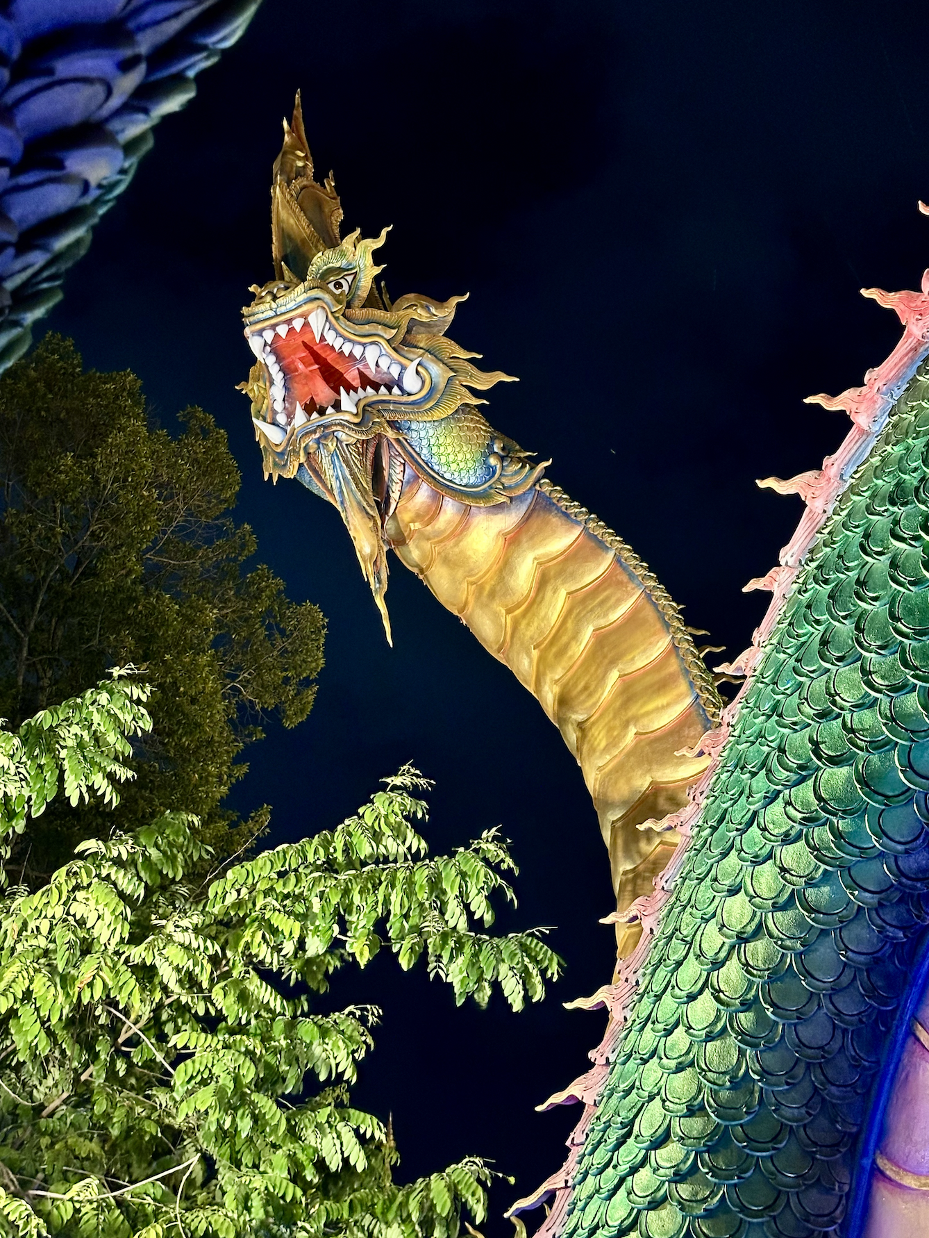 Naga statue at Wat Phra That Nong Bua in Ubon Ratchathani